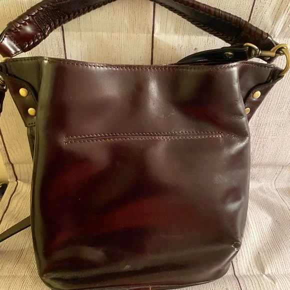 Patricia Nash leather leopard print bucket Bag - Picture 6 of 14